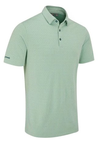 PING Hershel heren polo, misty green multi