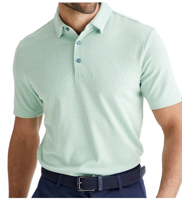 PING Hershel heren polo, misty green multi