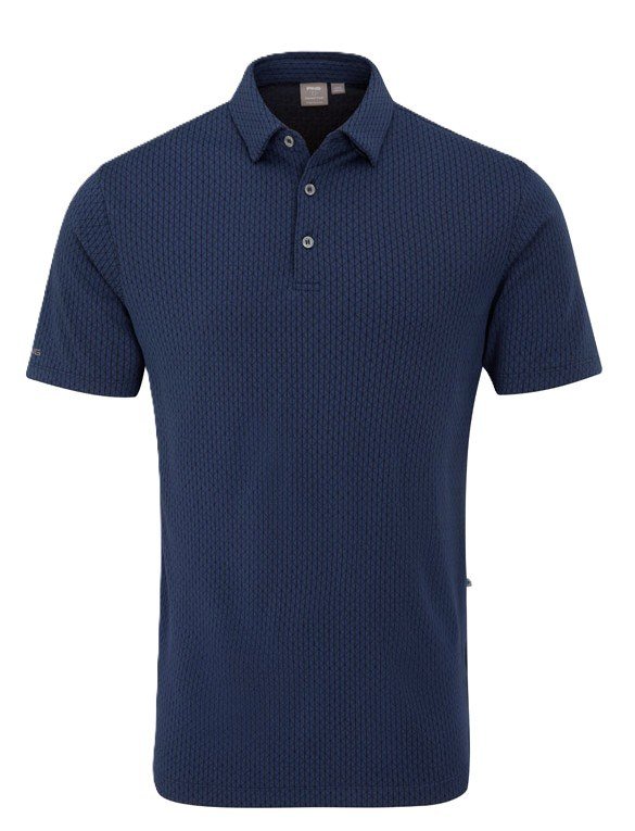 PING Hershel heren polo, oxford blue multi
