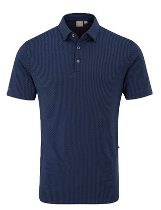 PING Hershel heren polo, oxford blue multi