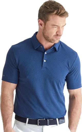 PING Hershel heren polo, oxford blue multi