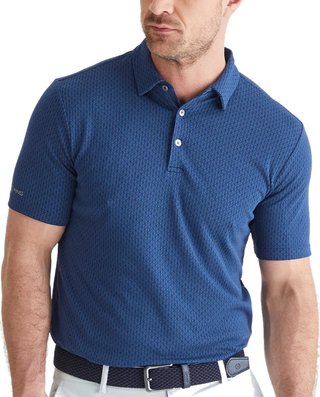 PING Hershel heren polo, oxford blue multi