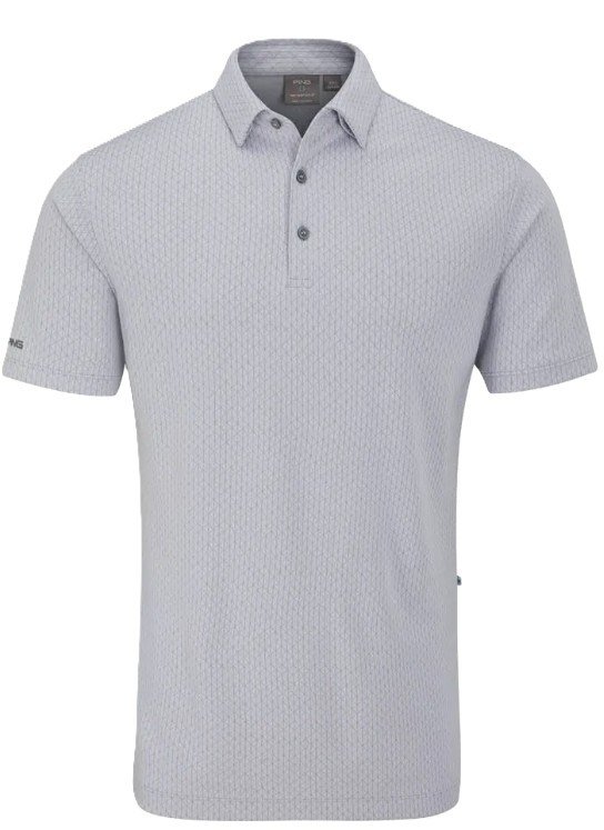 PING Hershel heren polo, silver multi