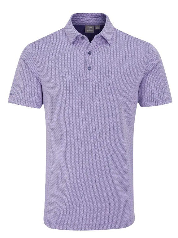 PING Hershel heren polo, purple ash multi