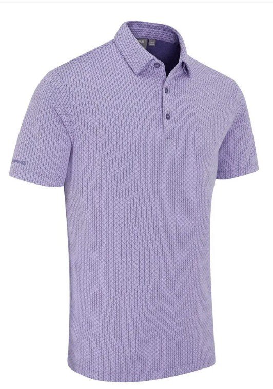 PING Hershel heren polo, purple ash multi