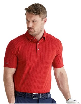 PING Hershel heren polo, rich red multi