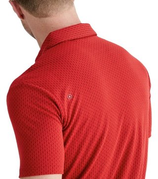 PING Hershel heren polo, rich red multi