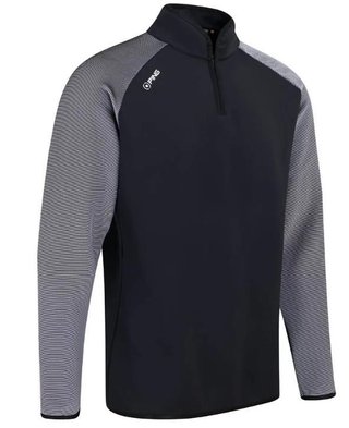 PING Strio Performance midlayer heren sweatshirt, zwart/wit