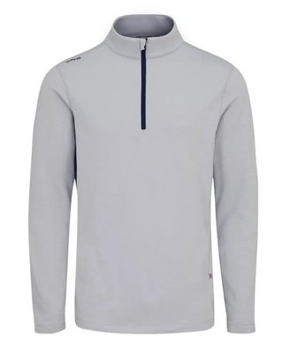 PING Rhodri Half Zip Fleece heren sweater, silver/navy