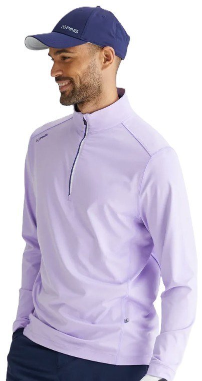 PING Latham Half Zip heren midlayer, purple ash