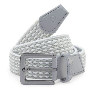 PING Stretch Webbing mens belt, grijs/wit