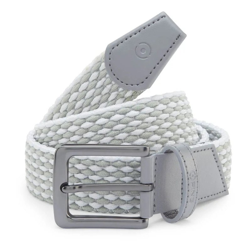 PING Stretch Webbing mens belt, grijs/wit