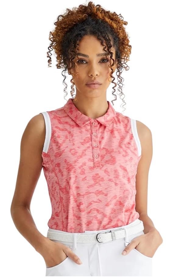 PING Colleen Sleeveless dames polo, sweet pea