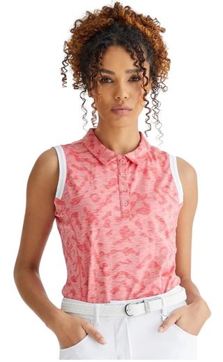 PING Colleen Sleeveless dames polo, sweet pea