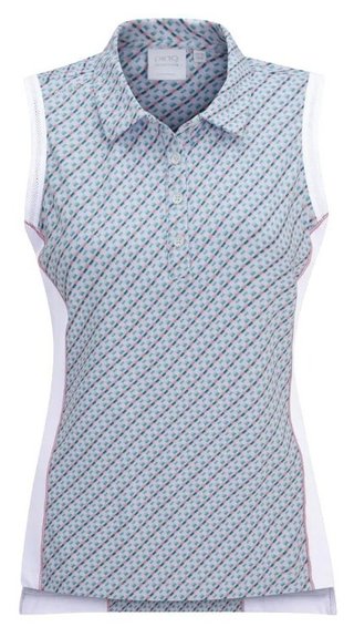 PING Colleen Sleeveless dames polo, neoteric/wit