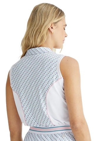 PING Colleen Sleeveless dames polo, neoteric/wit
