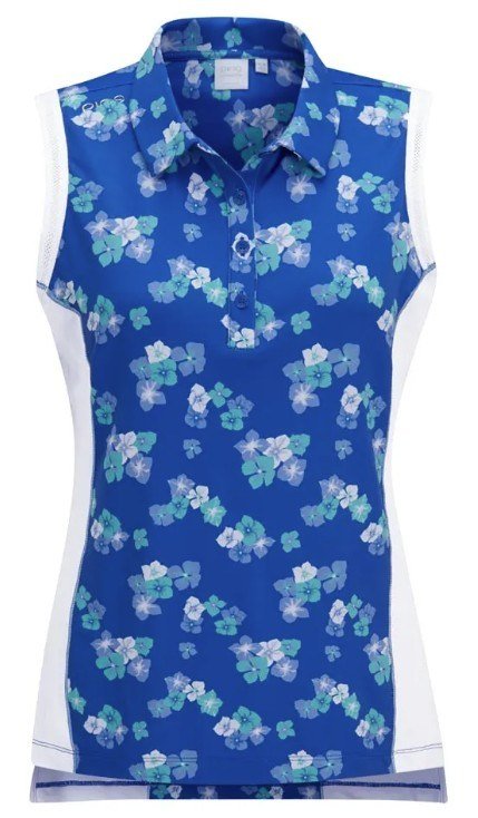 PING Colleen Sleeveless dames polo, viibrant bloom/wit