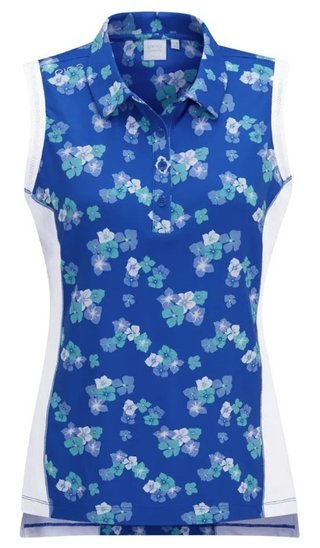 PING Colleen Sleeveless dames polo, viibrant bloom/wit