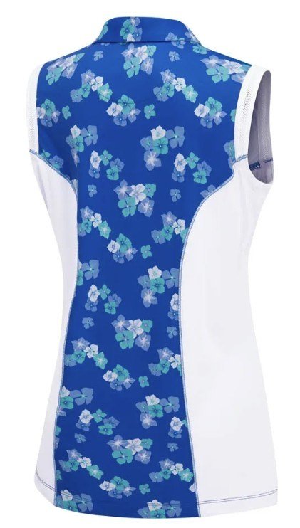 PING Colleen Sleeveless dames polo, viibrant bloom/wit