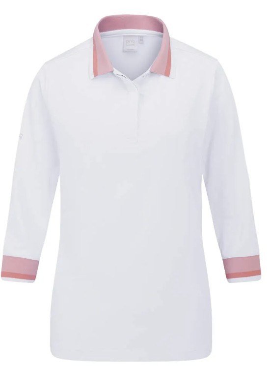 PING Lindsey dames polo, wit/sweet pea