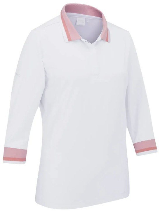 PING Lindsey dames polo, wit/sweet pea