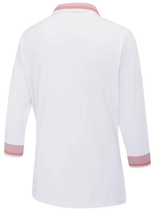 PING Lindsey dames polo, wit/sweet pea