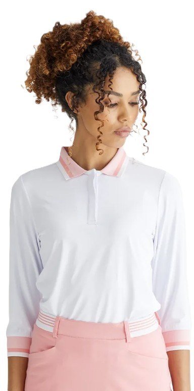 PING Lindsey dames polo, wit/sweet pea