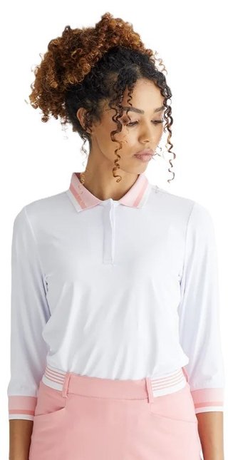 PING Lindsey dames polo, wit/sweet pea