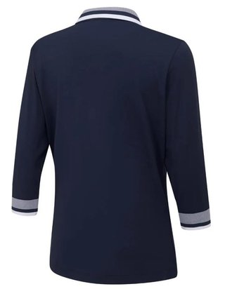 PING Lindsey dames polo, navy/wit