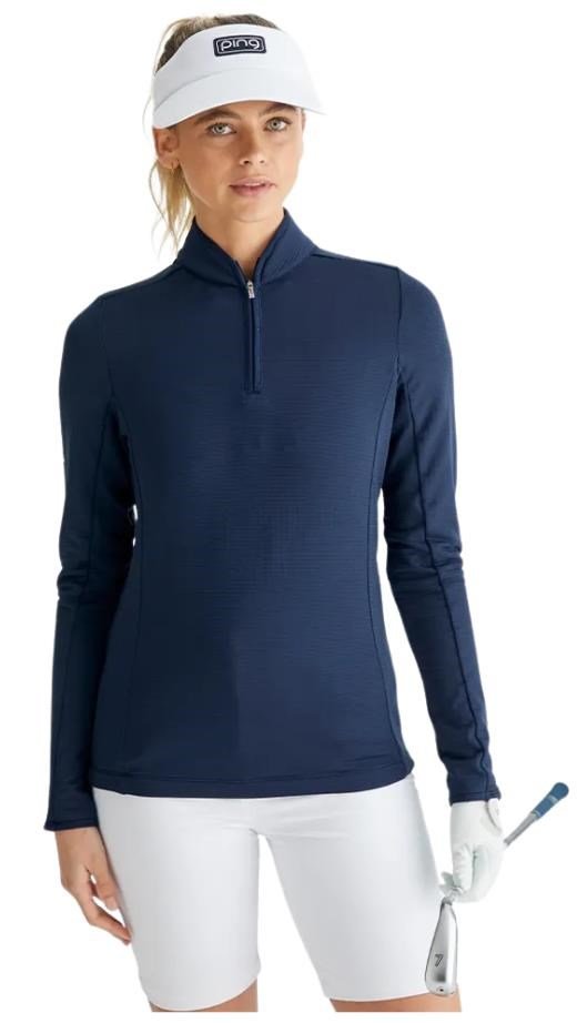 PING Abigale Performance Fleece dames sweatshirt, navy