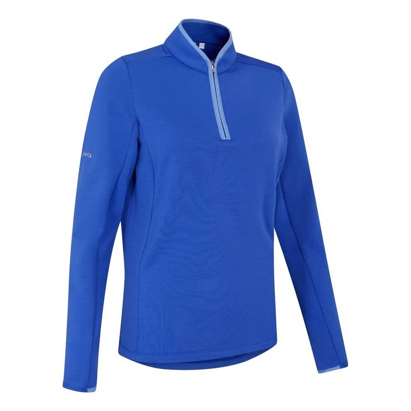 PING Abigale Fleece dames sweater, ultra blauw