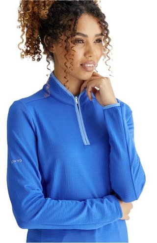 PING Abigale Fleece dames sweater, ultra blauw