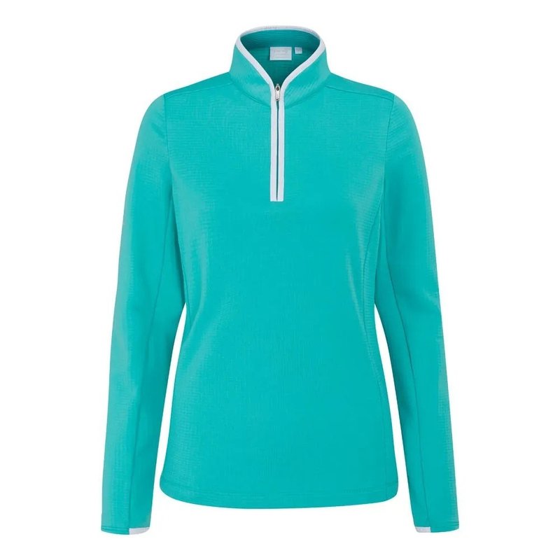 PING Abigale Fleece dames sweater, helder aqua