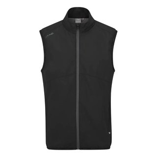 PING Ashbourne heren fleecevest, zwart/asphalt