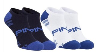 PING No-Show heren sokken (2 paar), navy/wit multi, EU 41-46 (UK 7-11)