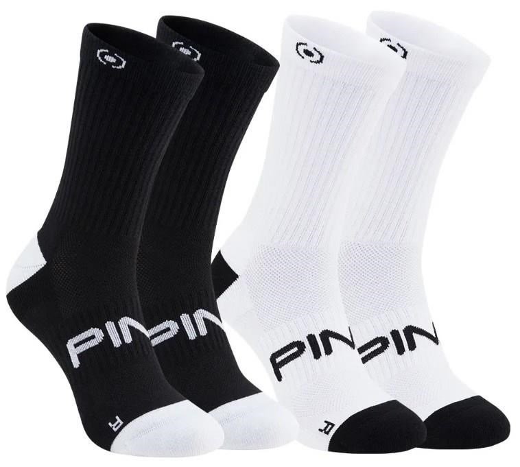 PING Crew heren sokken (2 paar), zwart/wit, EU 41-46 (UK 7-11)