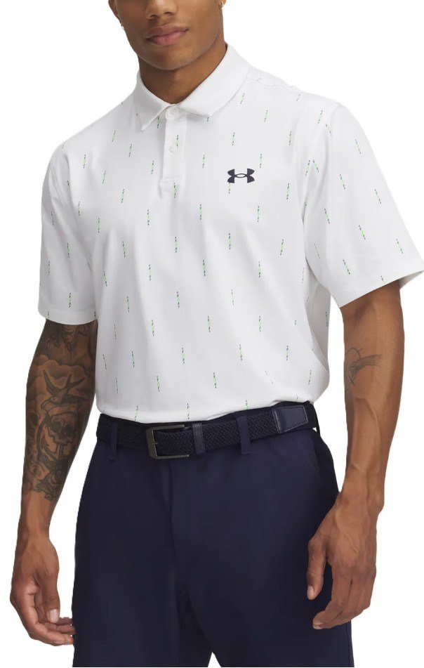 Under Armour T2G Printed heren polo, wit