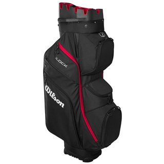 Wilson I Lock cart bag, zwart/rood