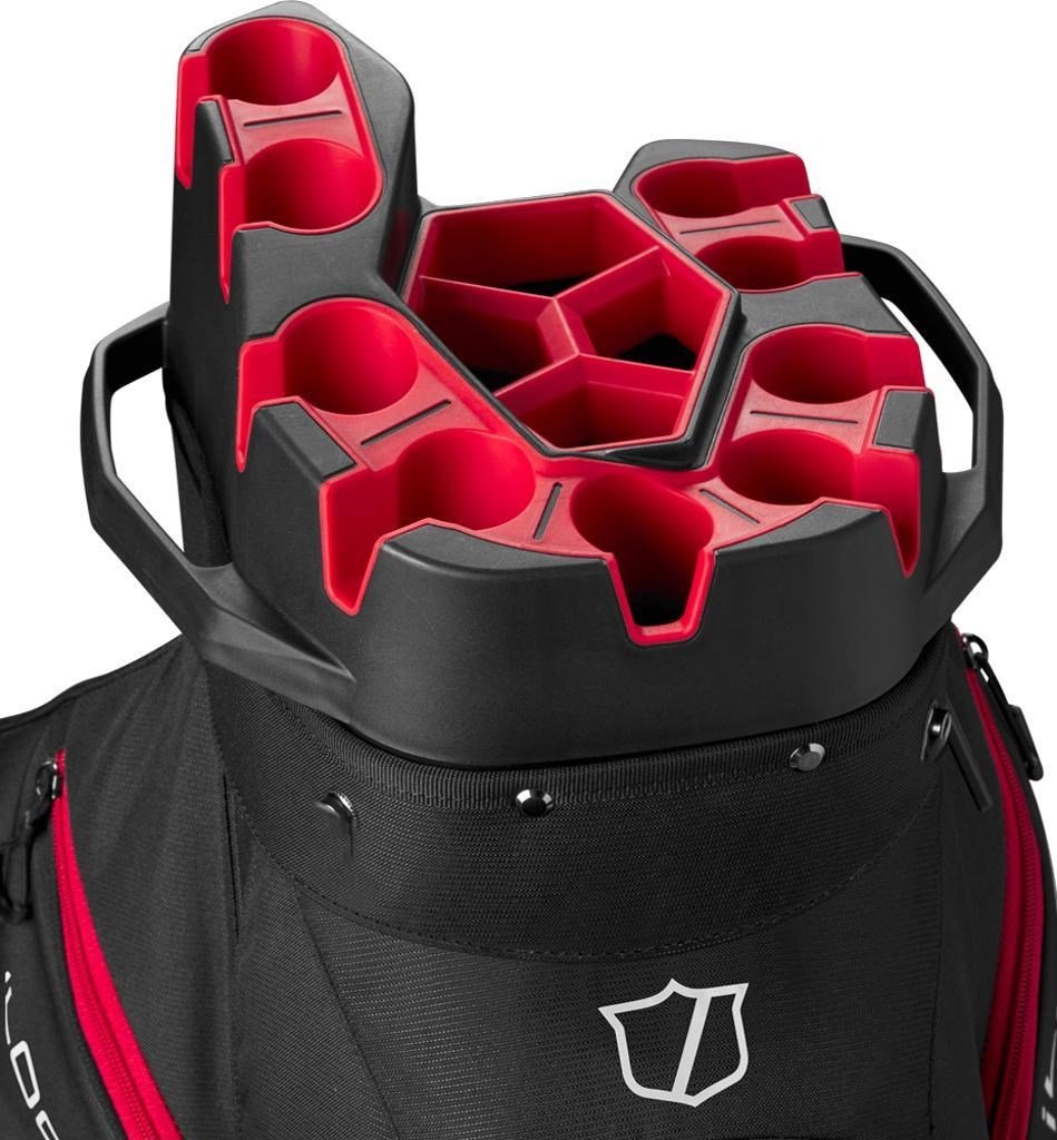 Wilson I Lock cart bag, zwart/rood