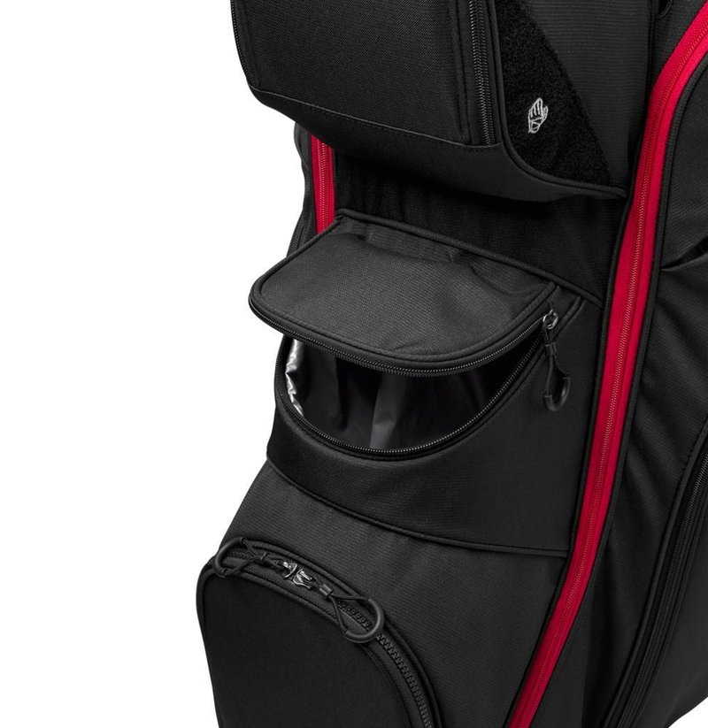 Wilson I Lock cart bag, zwart/rood