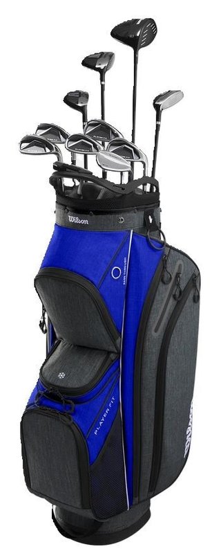 Wilson Player Fit Premium heren golfset, grafiet + cartbag, rood