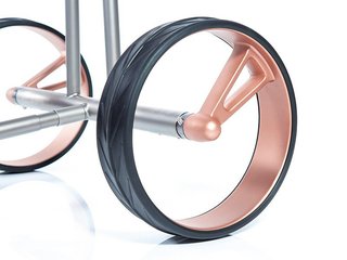 JuCad Phantom Titan Rose 2.0 elektrische trolley + draagtas, titanium