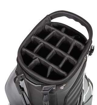 JuCad 2in1 FIirst Class stand bag, zwart/grijs/wit