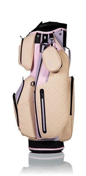 JuCad First Class cart bag, beige/lila/roze