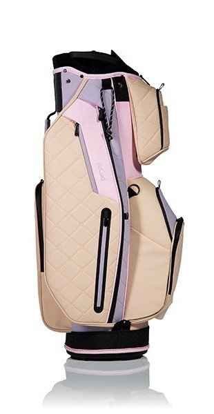 JuCad First Class cart bag, beige/lila/roze
