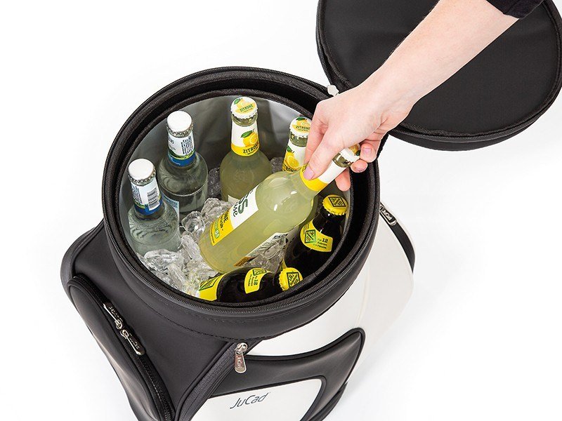 JuCad Jucad stool with cooler, zwart/wit