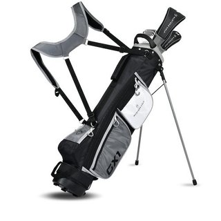Masters GX1 Gts heren golf half set, grafiet + stand bag, zwart/grijs/wit