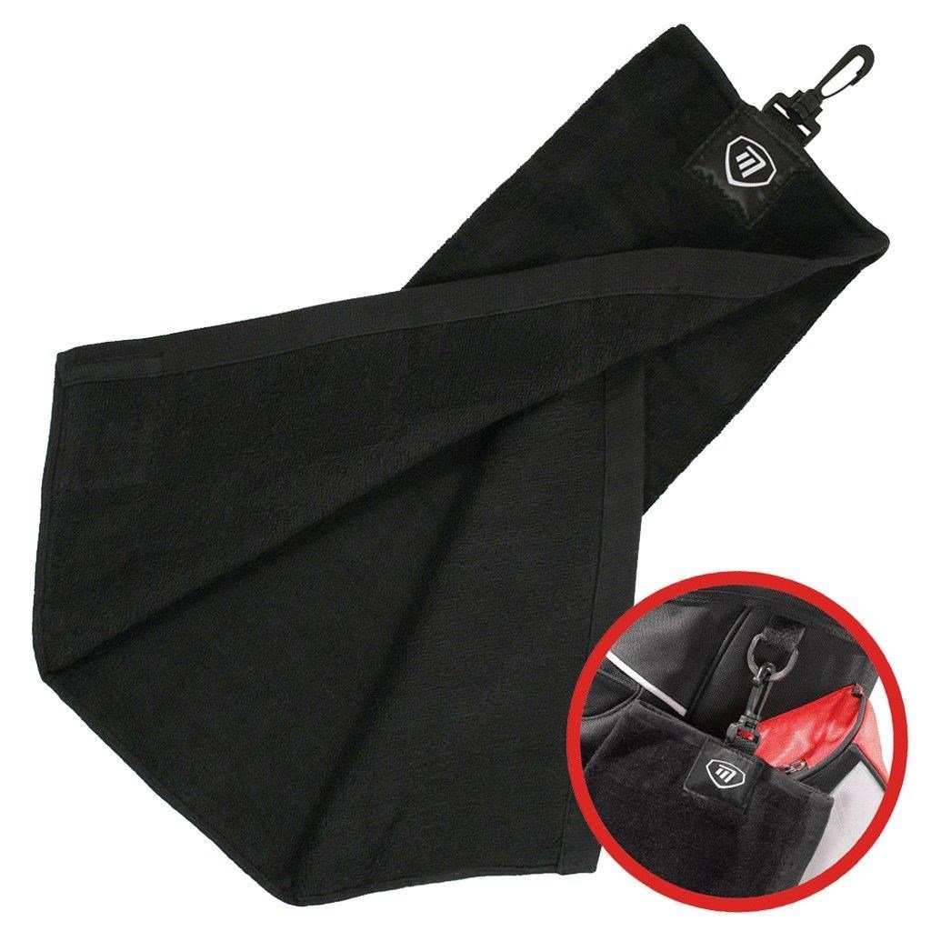 Masters Golf Masters Tri-Fold golfhanddoek, zwart