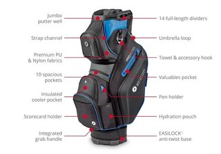 Motocaddy Pro-Series cart bag, zwart/lime