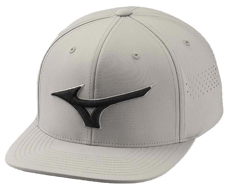Mizuno Tour Flat Snapback heren golfpet, grijs